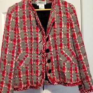 Carlisle jacket size 14 red ,white,black